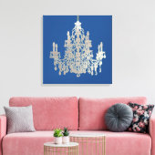 DIY Background/Imitats Silver Chandelier Leinwanddruck (Insitu (Wohnzimmer))