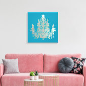 DIY Background/Imitats Silver Chandelier Leinwanddruck (Insitu (Wohnzimmer))