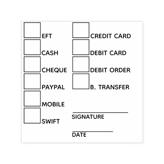 DIY Banking Payment methoden Geschäftsbüro Admin Permastempel (Design)