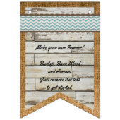 DIY Banner Stallholz und Burlap Background Bunting (Zweite Fahne)