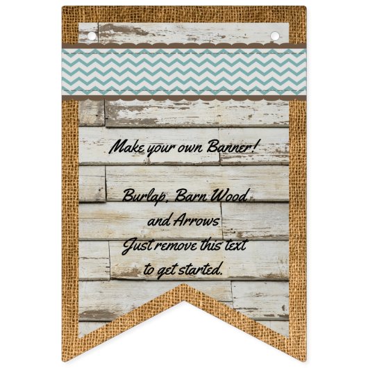 DIY Banner Stallholz und Burlap Background Bunting (Zweite Fahne)