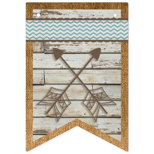 DIY Banner Stallholz und Burlap Background Bunting (Erste Fahne)