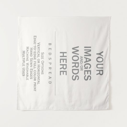 DIY - Bettüberdecke 57" x 57" / Wandteppich (Vorderseite (Horizontal))