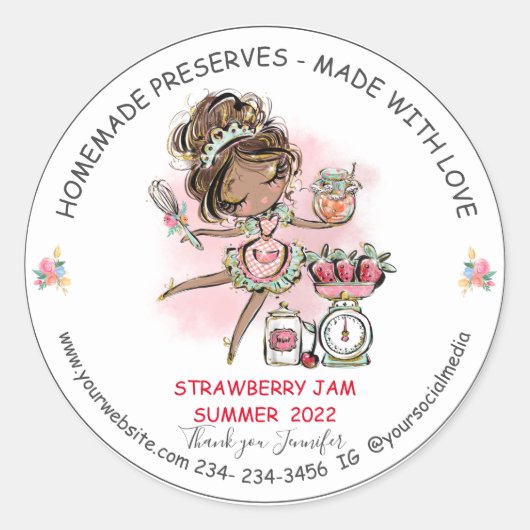 DIY bewahrt Zuhause made, danke Runder Aufkleber (Vorderseite)