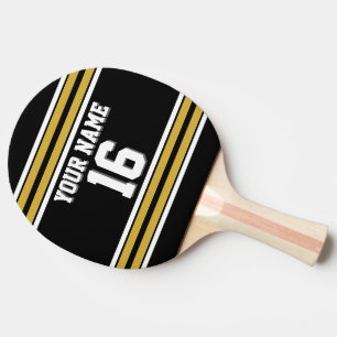 DIY BG Black Gold Team Jersey Name Tischtennis Schläger