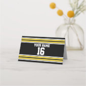 DIY BG Black Yellow Team Jersey Name Platzkarte (Vorderseite)