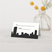 DIY BG Boston Skyline Silhouette Escortkarten Platzkarte (Rückseite)