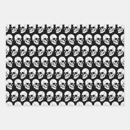 DIY BG Gothic Skull #1F Angled View Geschenkpapier Set (Vorderseite 2)