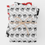 DIY BG Gothic Skull #1F Angled View Geschenkpapier Set (Beispiel)