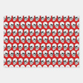 DIY BG Gothic-Totenkopf #1F Schrägansicht Geschenkpapier Set (Vorderseite 3)