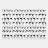 DIY BG Gothic-Totenkopf #1F Schrägansicht Geschenkpapier Set (Vorderseite)
