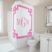 DIY BG Hot Pink Griechischer Schlüssel Nr. 2 Gerah Duschvorhang (Beispiel)