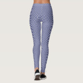 DIY BG LG White Zickzack ZigZag Stripe Navy Blue Leggings (Rückseite)