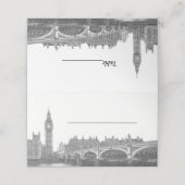 DIY BG London Skyline Escortkarten Platzkarte (Außenseite Aufgefaltet)