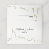 DIY BG Nashville Skyline Gold Kontur Escortkarten Platzkarte (Außenseite Aufgefaltet)