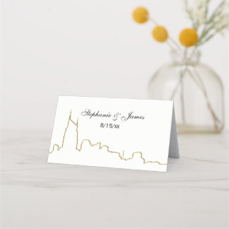 DIY BG Nashville Skyline Gold Kontur Escortkarten Platzkarte