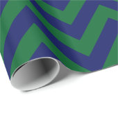 DIY BG Navy Blu Riesige Zickzack ZigZag Muster Gre Geschenkpapier (Rolleneckpunkt)