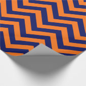 DIY BG Navy Blu Riesige Zickzack ZigZag Muster Ora Geschenkpapier (Ecke)