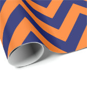 DIY BG Navy Blu Riesige Zickzack ZigZag Muster Ora Geschenkpapier (Rolleneckpunkt)