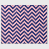 DIY BG Navy Blu Riesige Zickzack ZigZag Muster Pin Geschenkpapier (Flach)
