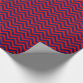 DIY BG Navy Blue LG Zickzack ZigZag Muster Red Geschenkpapier (Ecke)