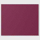 DIY BG Navy Blue LG Zickzack ZigZag Muster Red Geschenkpapier (Flach)