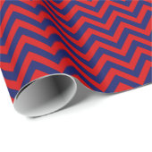 DIY BG Navy Blue LG Zickzack ZigZag Muster Red Geschenkpapier (Rolleneckpunkt)