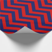 DIY BG Navy Blue Riege Zickzack ZigZag Muster Red Geschenkpapier (Ecke)