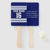 DIY BG Navy White Team Jersey Name Fächer (Vorne und Hinten)