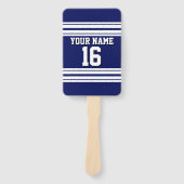 DIY BG Navy White Team Jersey Name Fächer (Vorderseite)