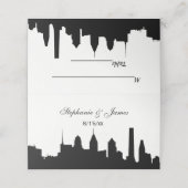 DIY BG Philadelphi Skyline Silhouette Escort Cards Platzkarte (Außenseite Aufgefaltet)
