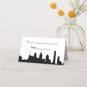 DIY BG Philadelphi Skyline Silhouette Escort Cards Platzkarte (Rückseite)