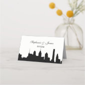 DIY BG Philadelphi Skyline Silhouette Escort Cards Platzkarte (Vorderseite)