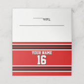 DIY BG Red Black Team Jersey Benutzername Platzkarte (Außenseite Aufgefaltet)