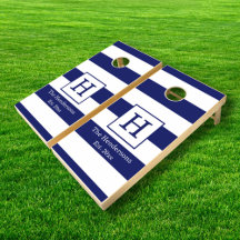 DIY BG Strip Frame Name Monogram SV Navy White