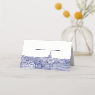 DIY BG Washington DC Skyline Blue Escortkarten Platzkarte