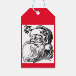 DIY BLACK and WHITE SANTA Gift Tag Geschenkanhänger