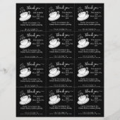 DIY Black and White Wedding Tea Bag (Rückseite)