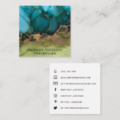 DIY Black Gold Blue Green Quadratische Visitenkarte (Vorne/Hinten)