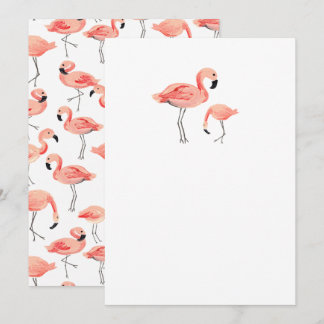 DIY Blank Flamingo Einladung