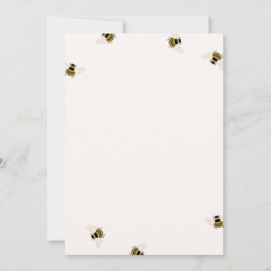 DIY Blank Honey Bees Einladung (Vorderseite)
