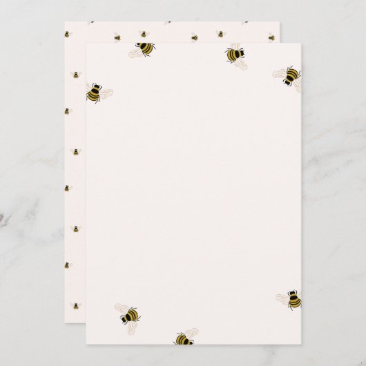 DIY Blank Honey Bees Einladung (Vorne/Hinten)