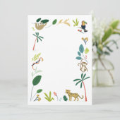 DIY Blank Jungle Einladung (Stehend Vorderseite)