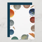 DIY Blank Painted Planets Einladung (Vorne/Hinten)