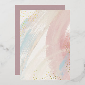 DIY Blank Watercolor & Gold Foil Party Einladung