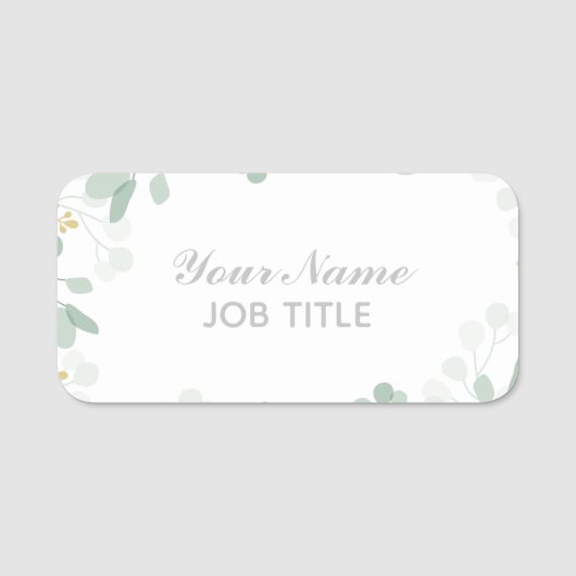 DiY-Blätter Namensschild (Vorderseite)