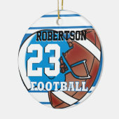 DIY Blue & White Football & Helmet Keramik Ornament (Links)