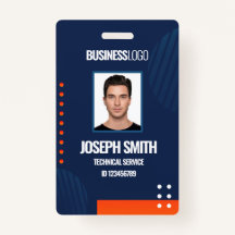 DIY Business Custom Modern Employee Foto ID Abzeic