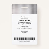 DIY Business, Foto Name Logo & All Info, Silver Ausweis (Rückseite)