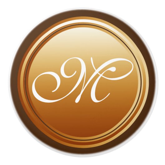 DIY Button - Anpassen Sie Ihre Monogramme und Idee Keramikknauf (Vorderseite)